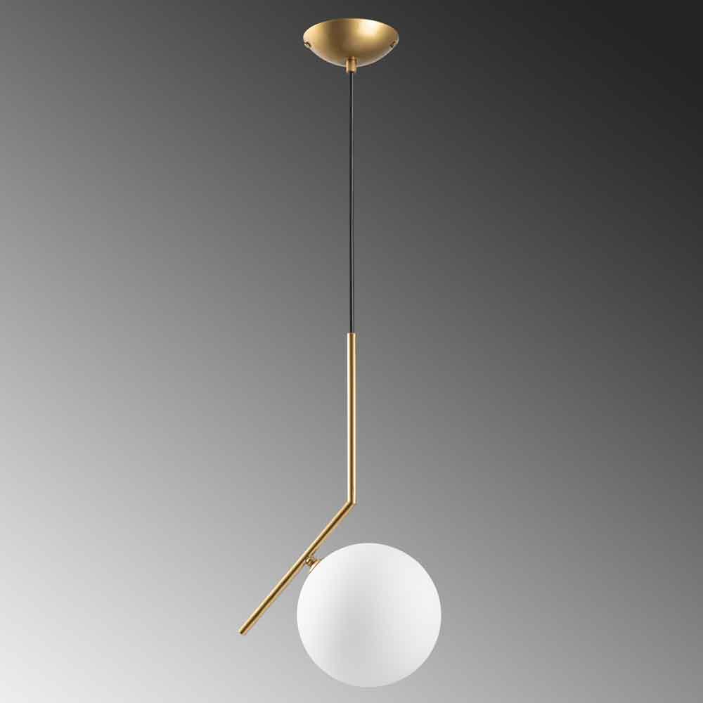 Luminar Metal Ceiling Pendant Light in Gold and White