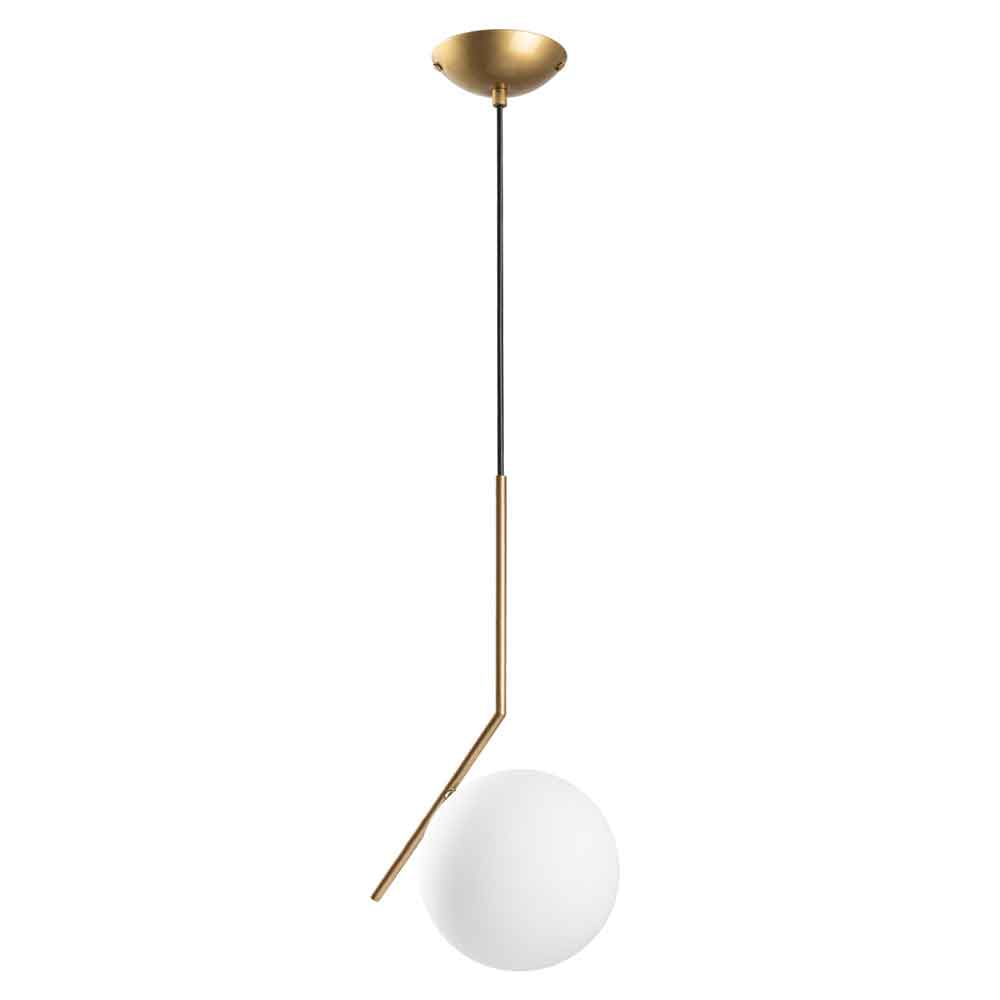 Luminar Metal Ceiling Pendant Light in Gold and White