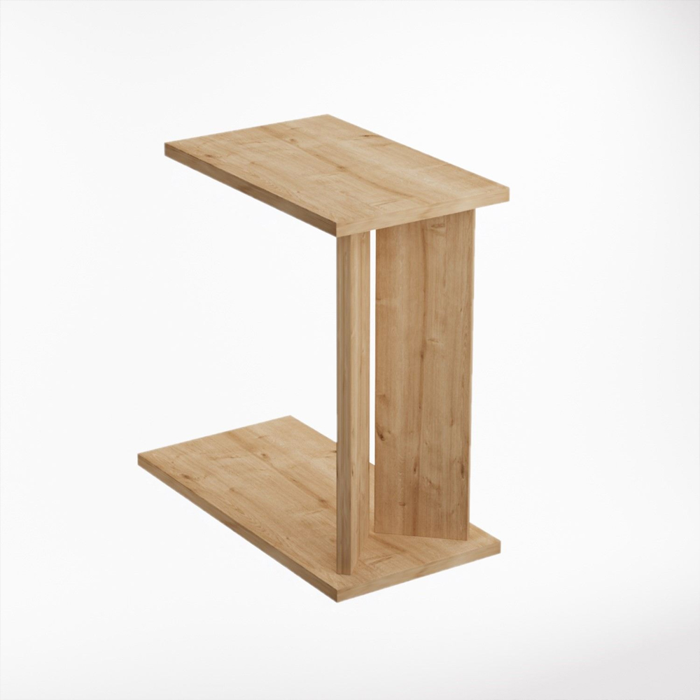 Lun Wooden Side Table in Sapphire Oak