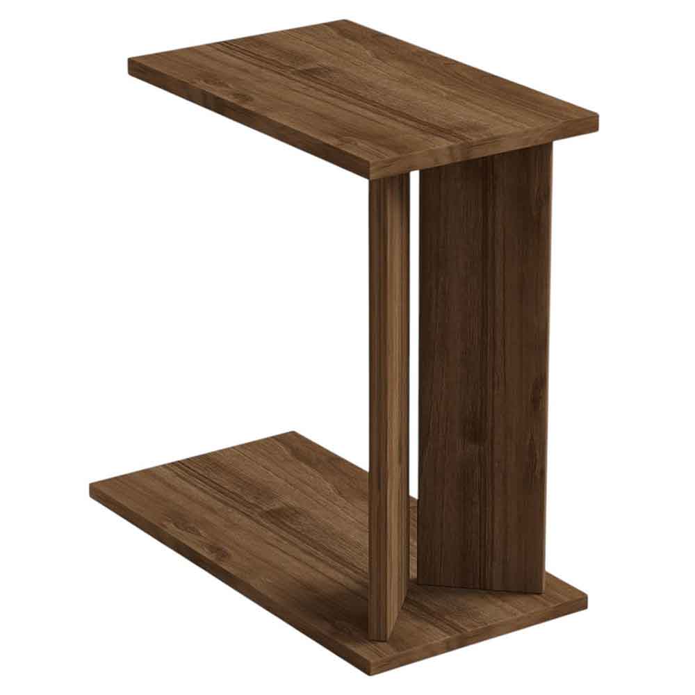 Lun Wooden Side Table in Walnut