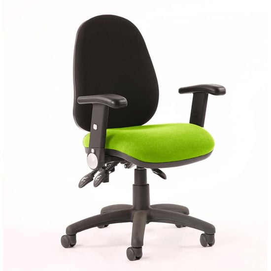 Luna Iii Office Chair With Myrrh Green Seat Folding Arms 179 95 Go Furniture Co Uk