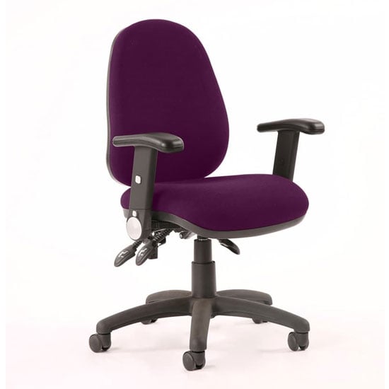 Luna III Office Chair In Tansy Purple With Folding Arms | Furniture in Fashion
