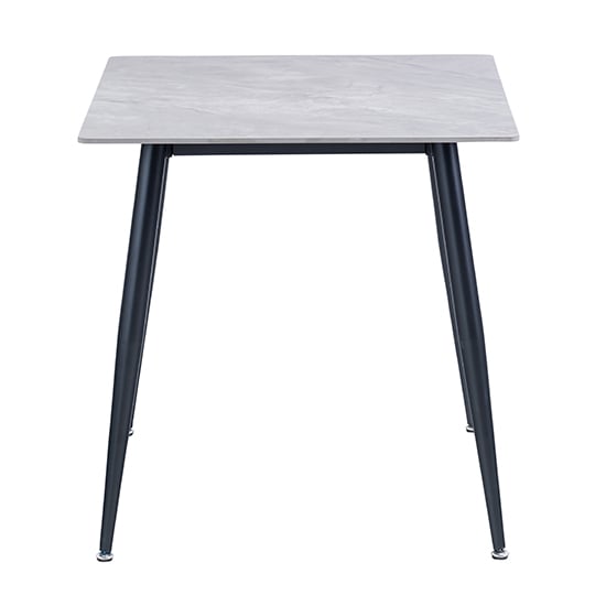 Luna Sintered Stone Dining Table Square In Rebecca Grey