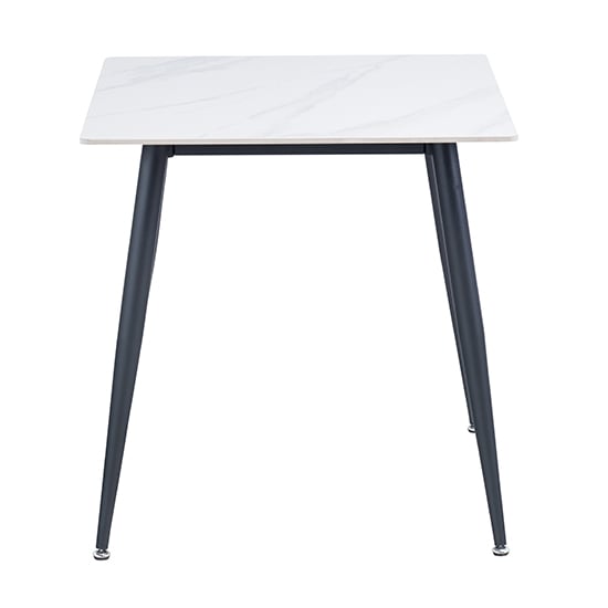 Product photograph of Luna Sintered Stone Dining Table Square In White Snow from Furniture in Fashion