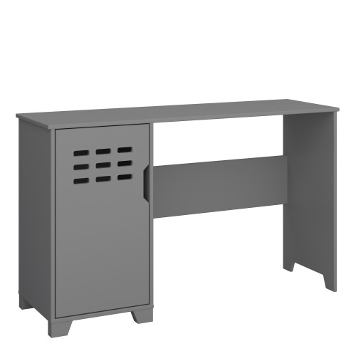 Luna Wooden Laptop Desk With 1 Door In Folkestone Grey