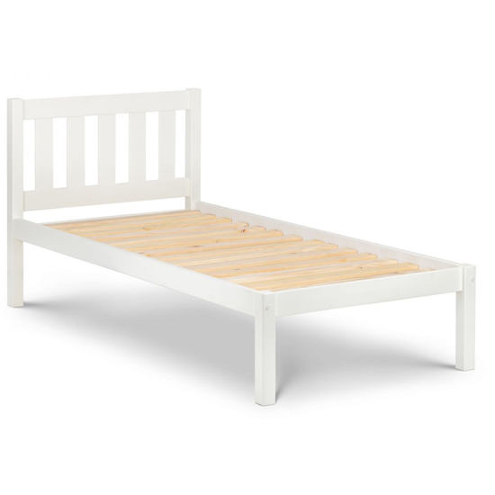 Lajita Wooden Single Bed In Surf White