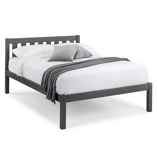 Read more about Lajita wooden double bed in anthracite