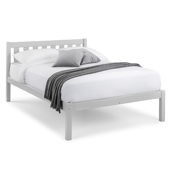 Product photograph of Lajita Wooden Double Bed In Dove Grey from Furniture in Fashion