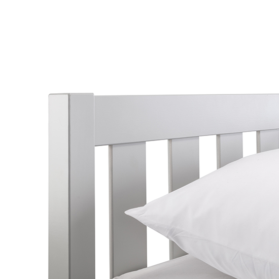 Lajita Wooden Double Bed In Dove Grey