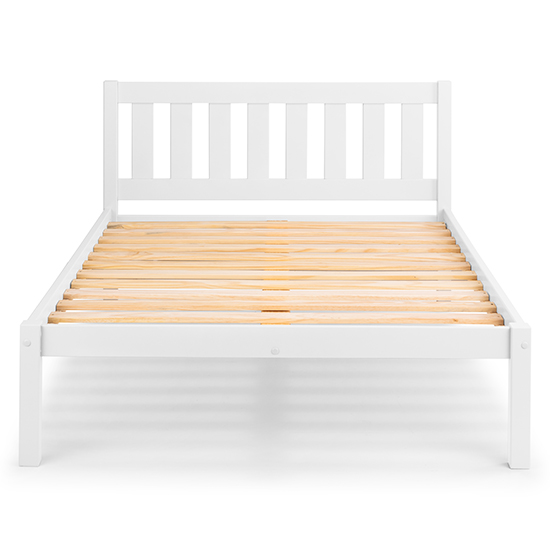 Lajita Wooden Double Bed In Surf White