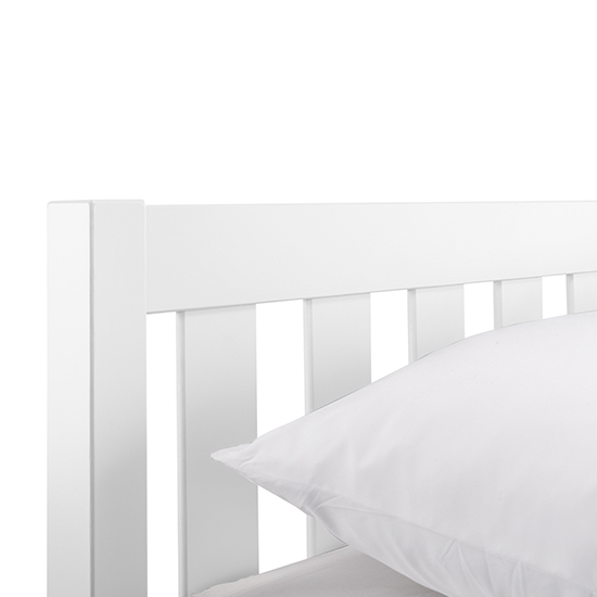Lajita Wooden Double Bed In Surf White