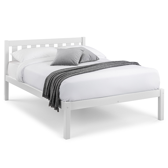 Product photograph of Lajita Wooden Double Bed In Surf White from Furniture in Fashion