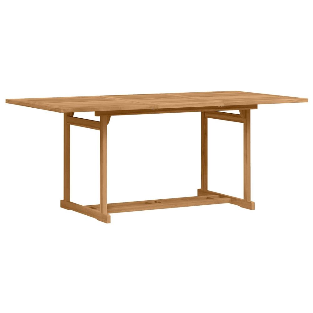 Lunaro Garden Solid Teak Wood Dining Table With 8 Chairs In Brown