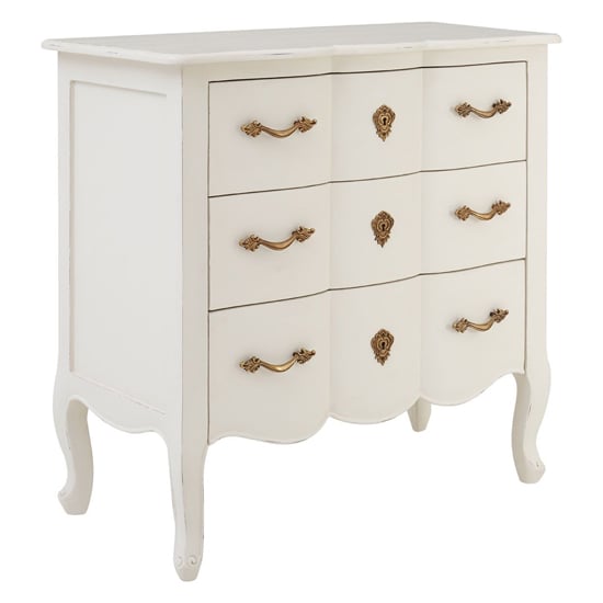 Luria Wooden Chest Of 3 Drawers In White