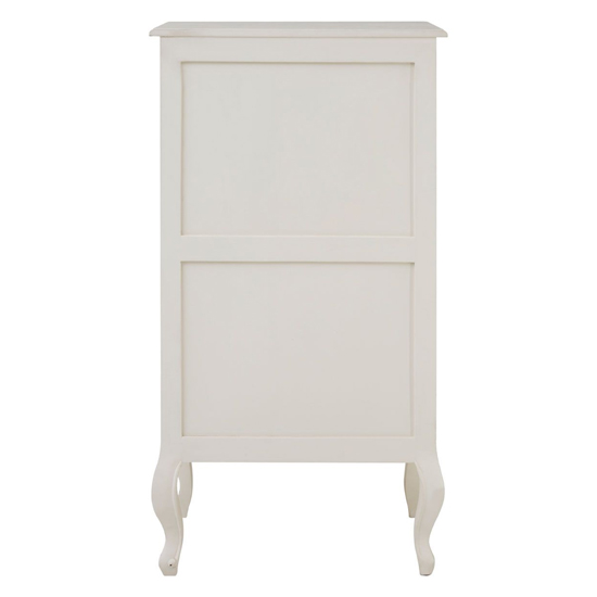 Luria Wooden Chest Of 5 Drawers In White