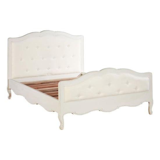 Product photograph of Luria Wooden Double Bed In White from Furniture in Fashion