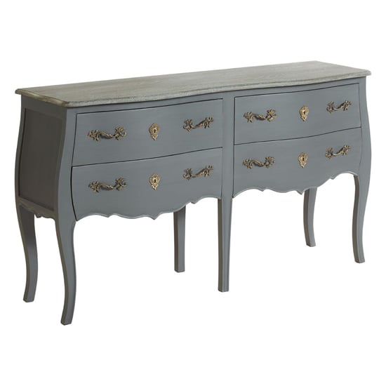 Read more about Luria wooden double chest of 4 drawers in grey