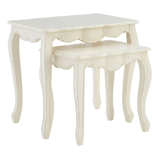 Luria Wooden Set Of 2 Side Tables In White