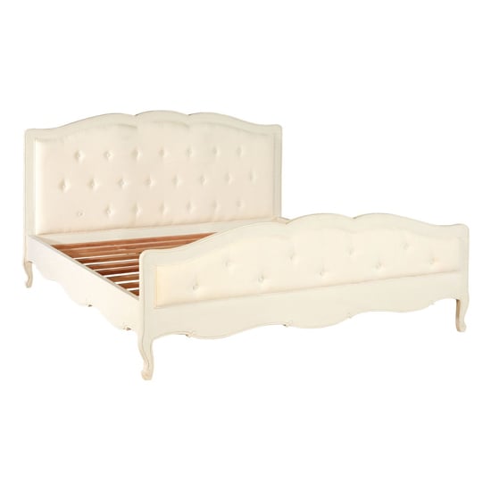 Photo of Luria wooden super king size bed in white