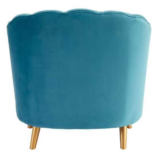 Lusitania Upholstered Velvet Bedroom Chair In Blue