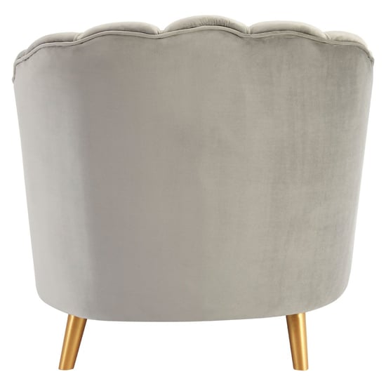 Lusitania Upholstered Velvet Bedroom Chair In Grey_4