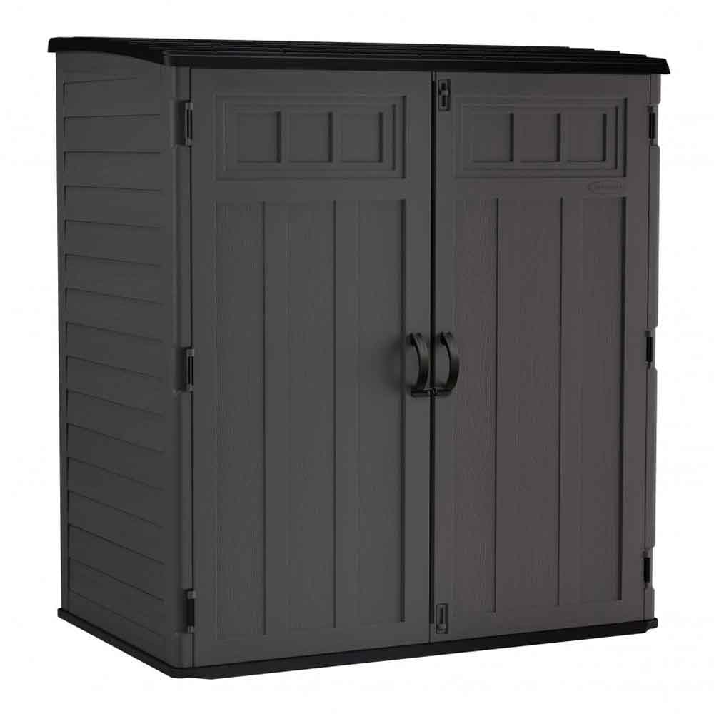 Luxe Large Reinforced Resin Garden Storage Cabinet in Peppercorn Grey