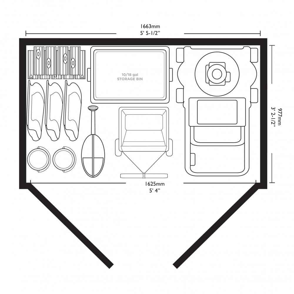 Luxe Large Reinforced Resin Garden Storage Cabinet in Peppercorn Grey