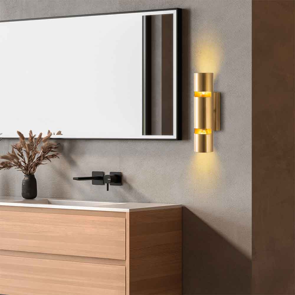 Luxora Metal Wall Lamp in Gold
