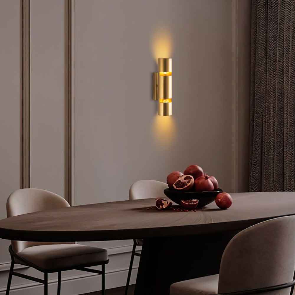 Luxora Metal Wall Lamp in Gold