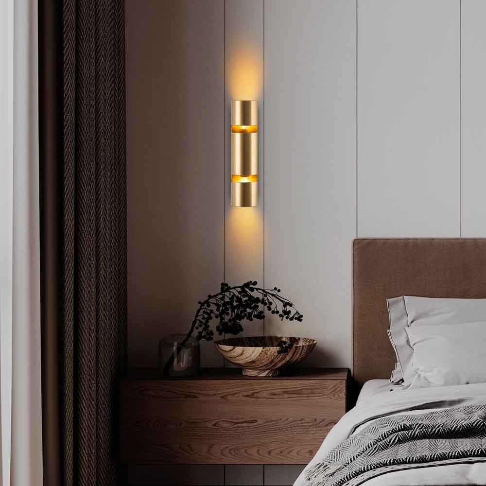 Luxora Metal Wall Lamp in Gold