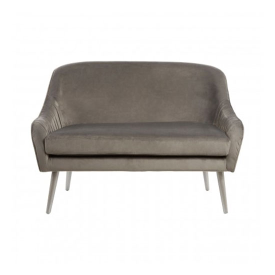 Luxury 2 Seater Velvet Sofa In Grey
