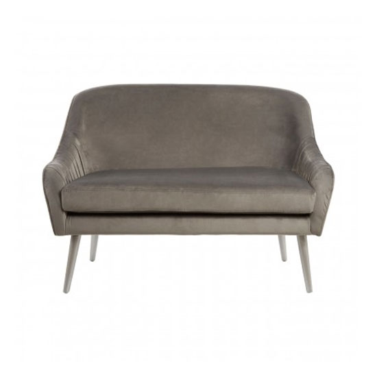 Luxury 2 Seater Velvet Sofa In Grey FiF