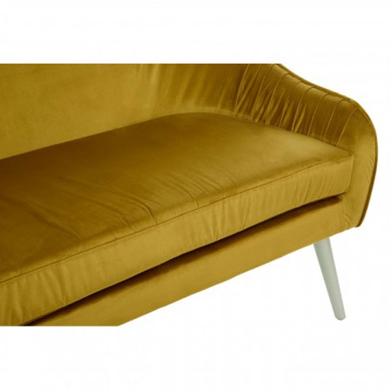 Luxury 2 Seater Velvet Sofa In Mustard_3