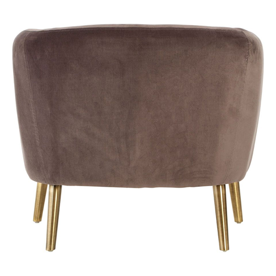 Luxury Round Upholstered Velvet Armchair In Grey_4