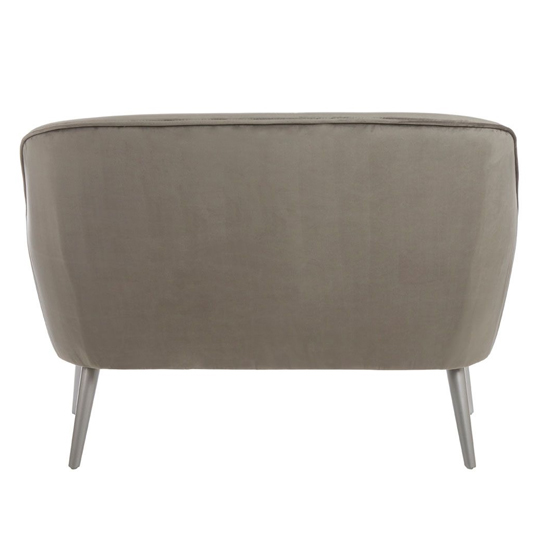 Luxury Upholstered Velvet 2 Seater Sofa In Grey_3