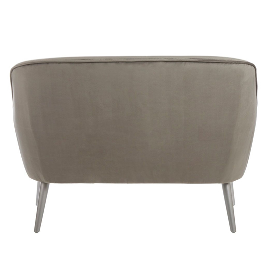 Luxury Upholstered Velvet 2 Seater Sofa In Grey