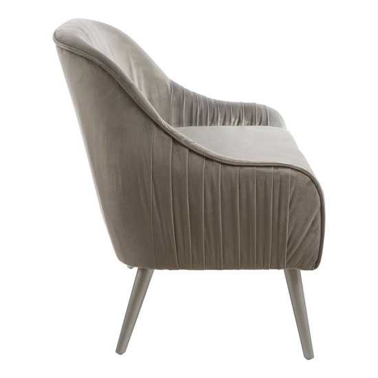 Luxury Upholstered Velvet 2 Seater Sofa In Grey_4