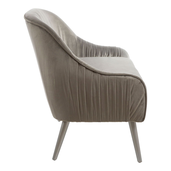 Luxury Upholstered Velvet 2 Seater Sofa In Grey