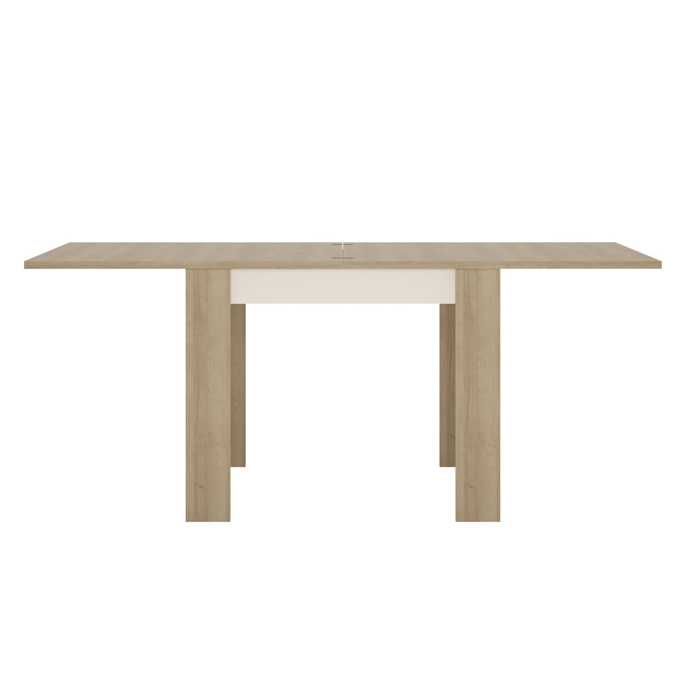 Lyco Small Wooden Extending Dining Table In Oak and Gloss White