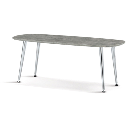 Read more about Leilexi wooden coffee table with chrome legs in stone effect