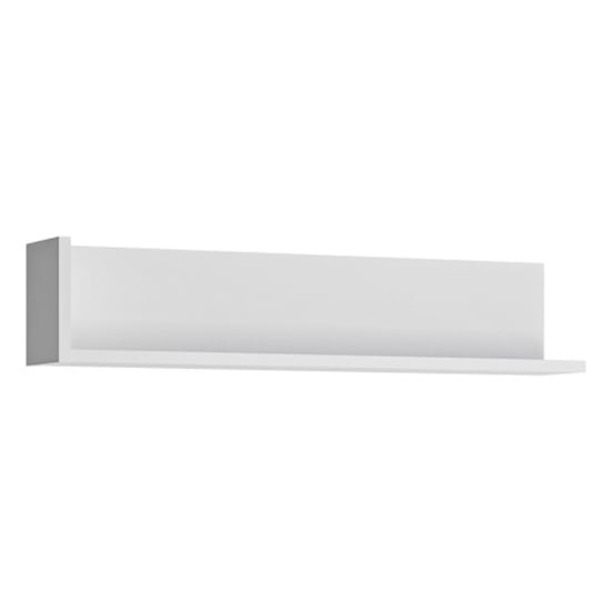 Photo of Lyon 120cm high gloss wall shelf in white