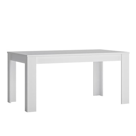 Lyon 160cm Extending High Gloss Dining Table In White