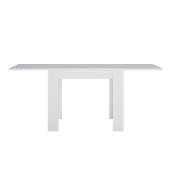 Lyon 90cm Extending High Gloss Dining Table In White_2