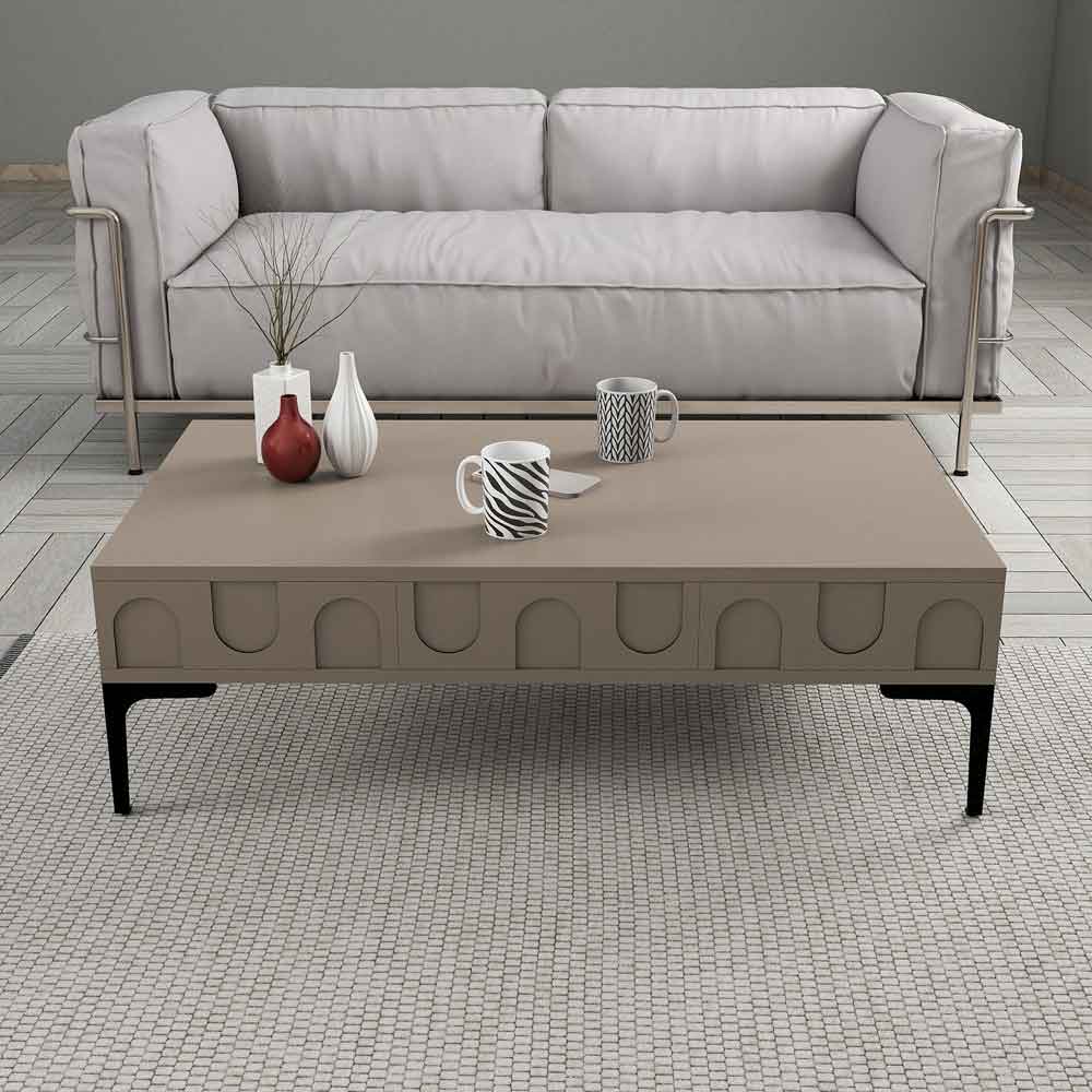 Lyon Wooden Coffee Table in Atlas and Black