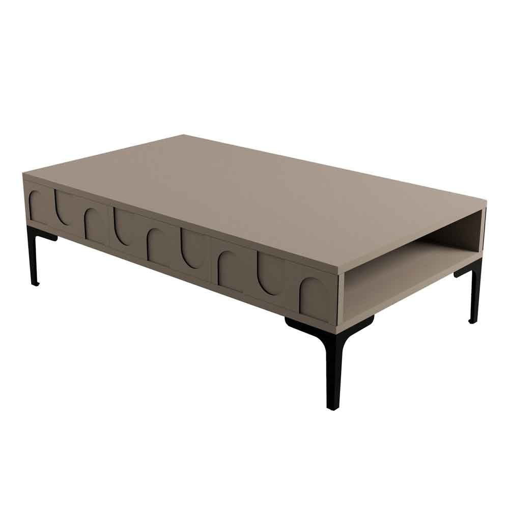 Lyon Wooden Coffee Table in Atlas and Black