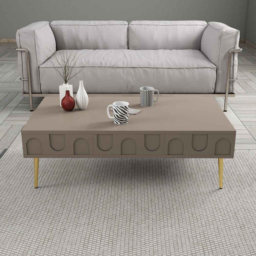 Lyon Wooden Coffee Table in Atlas and Gold
