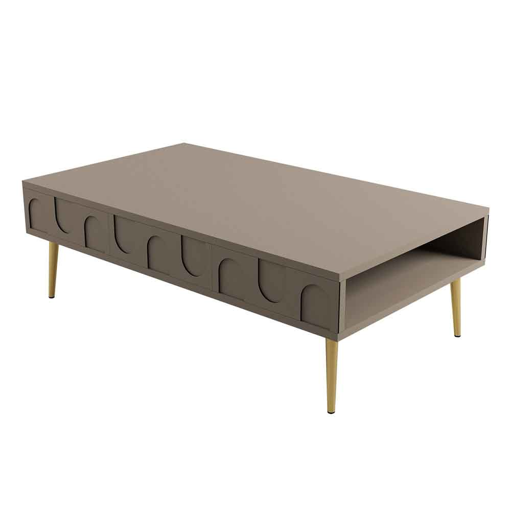 Lyon Wooden Coffee Table in Atlas and Gold