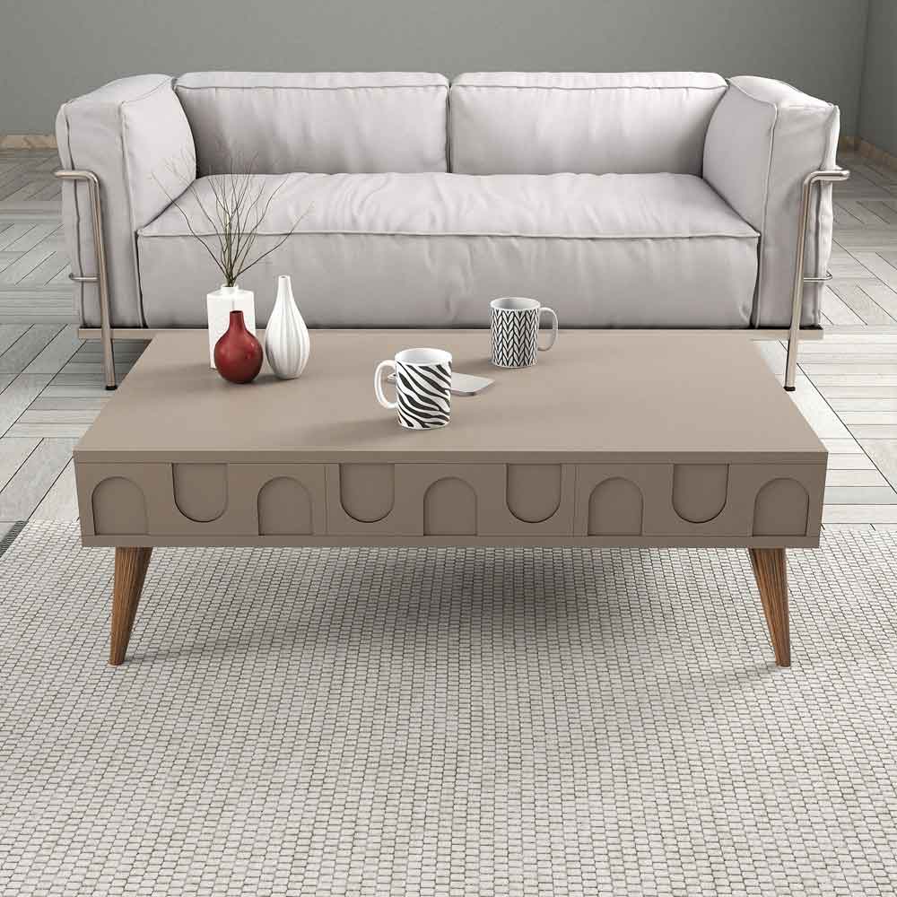 Lyon Wooden Coffee Table in Atlas and Walnut