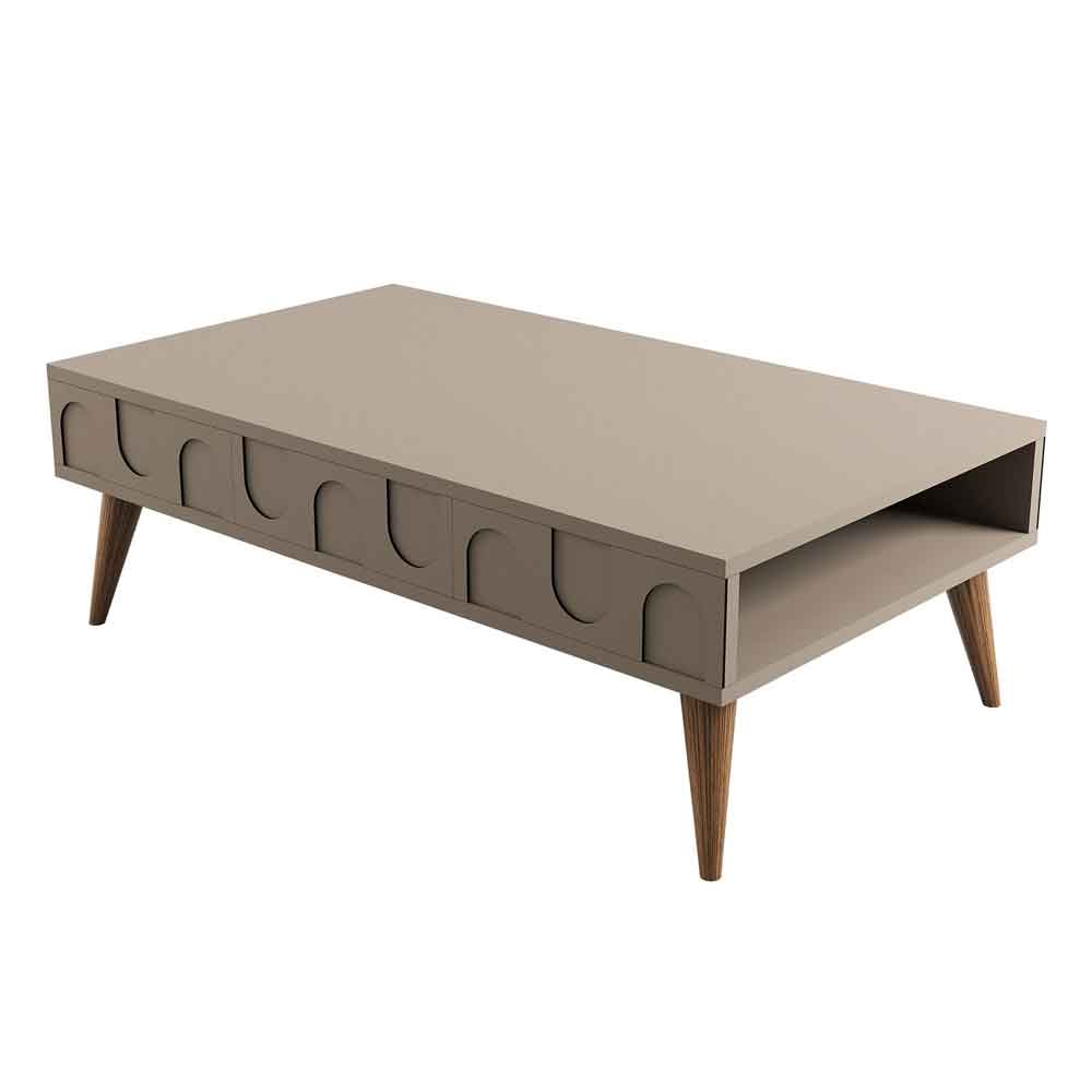 Lyon Wooden Coffee Table in Atlas and Walnut