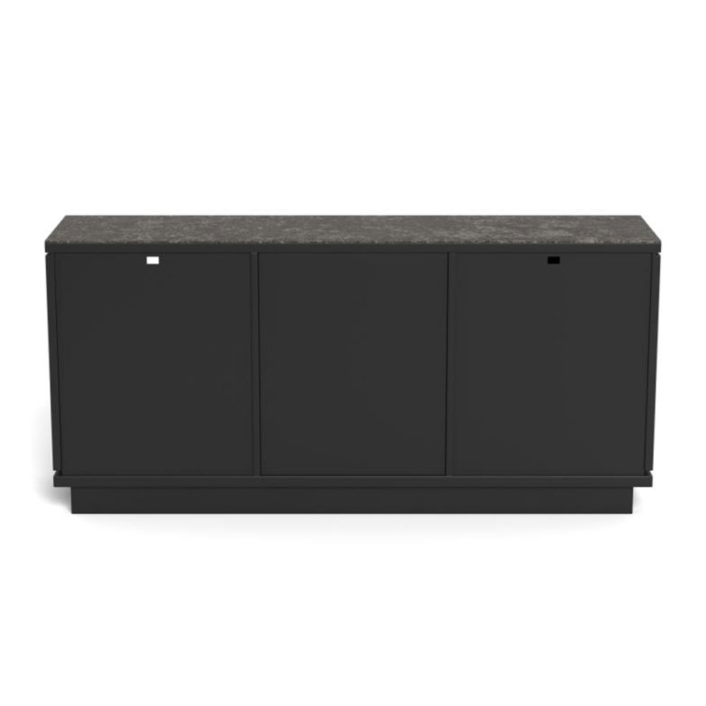 Lyric Black Fairbanks Rough Ceramic Top Sideboard with MDF Base